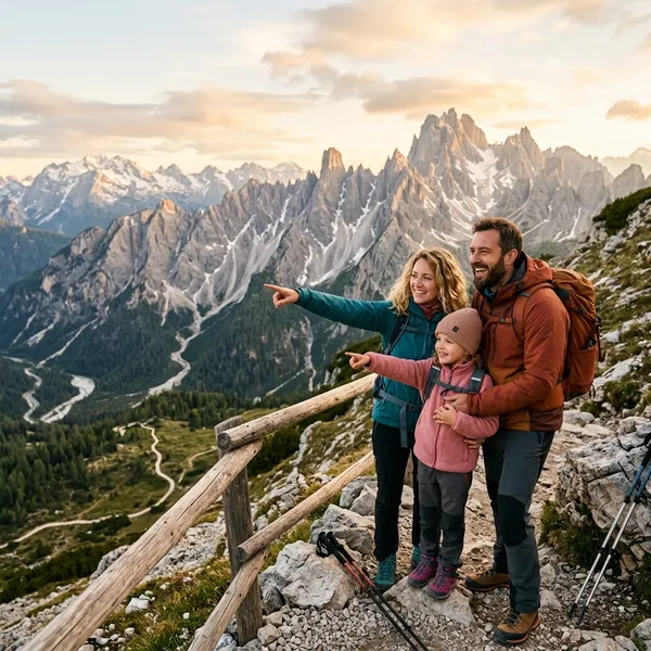 Hiking Family